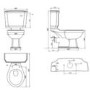 Traditional Close Coupled Toilet with Wooden Soft Close Seat & Matt Black Handle - Park Royal