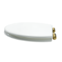 Traditional Close Coupled Toilet with Wooden Soft Close Seat & Brushed Brass Handle - Park Royal
