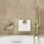 Brushed Brass 2 Outlet Concealed Mixer Shower Set With Bath Filler Spout & Hand Shower - Priya