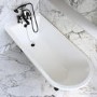 Black Freestanding Single Ended Bath with Black Feet 1670 x 740mm - Park Royal
