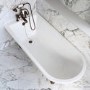 Black Freestanding Single Ended Bath with Bronze Feet 1670 x 740mm - Park Royal
