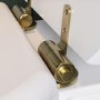 White Round Wooden Soft Close Toilet Seat with Quick Release and Brass Hinges - Park Royal