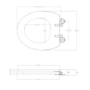 White Round Wooden Soft Close Toilet Seat with Quick Release and Matt Black Hinges - Park Royal