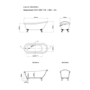 Dark Green Freestanding Single Ended Roll Top Slipper Bath with Black Feet 1615 x 690mm - Park Royal