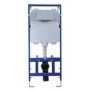 Matt Black Wall Hung Smart Bidet Japanese Toilet & 1160mm Frame Cistern and Chrome Mechanical Flush Plate - Purificare