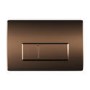 Matt Black Wall Hung Smart Bidet Japanese Toilet & 820mm Frame Cistern with Brushed Bronze Pneumatic Flush Plate - Purificare