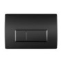 Matt Black Wall Hung Smart Bidet Japanese Toilet & 820mm Frame Cistern with Gunmetal Grey  Pneumatic Flush Plate - Purificare