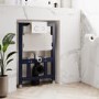 Matt Black Wall Hung Smart Bidet Japanese Toilet & 820mm Frame Cistern with White Glass Sensor Pneumatic Flush Plate - Purificare
