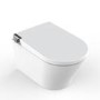 Wall Hung Smart Bidet Japanese Toilet with Heated Seat & 1160mm Frame Cistern and White Sensor Flush Plate - Purificare