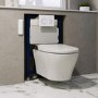 Wall Hung Smart Bidet Japanese Toilet with Heated Seat & 820mm Frame Cistern and White Sensor Flush Plate - Purificare