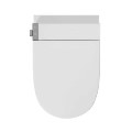 Wall Hung Smart Bidet Japanese Toilet with Heated Seat & 1160mm Frame Cistern and Black Pneumatic Flush Plate - Purificare
