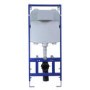 Wall Hung Smart Bidet Japanese Toilet with Heated Seat & 1160mm Frame Cistern and Chrome Pneumatic Flush Plate - Purificare