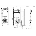 Wall Hung Smart Bidet Japanese Toilet with Heated Seat & 1160mm Frame Cistern and Black Pneumatic Flush Plate - Purificare