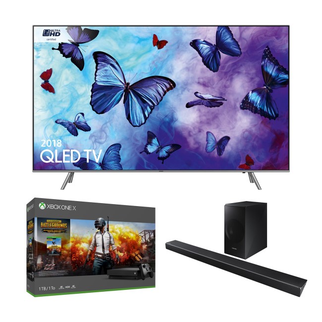 Samsung QE55Q6FN 55" 4K Ultra HD HDR QLED Smart TV with Samsung HW-N650 5.1 Soundbar and Xbox One X Bundle