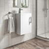900mm Quadrant Shower Suite with White 400mm Wall Hung Vanity Unit  Toilet &amp; Tray - Ashford