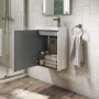 900mm Quadrant Shower Suite with White 400mm Wall Hung Vanity Unit  Toilet & Tray - Ashford