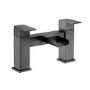 Black Waterfall Bath and Basin Tap Set with Basin Waste - Quadra