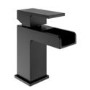 Black Waterfall Bath and Basin Tap Set - Quadra
