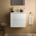 BUN/R0256WG/98320 Ideal Standard Eurovit+ 500mm White Wall Hung Vanity Unit with Basin
