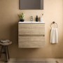 Ideal Standard Eurovit+ 500mm Oak Wall Hung Vanity Unit with Basin