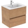 Ideal Standard Eurovit+ 500mm Oak Wall Hung Vanity Unit with Basin
