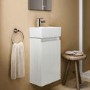 Ideal Standard Eurovit+350mm White Left-Hand Wall Hung Vanity Unit with Basin