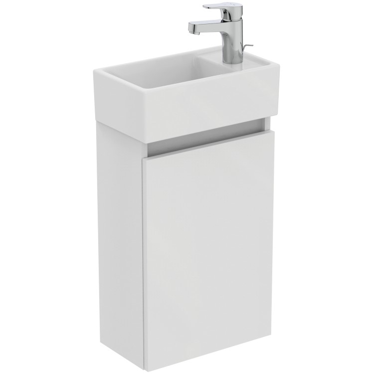 Ideal Standard Eurovit+350mm White Left-Hand Wall Hung Vanity Unit with Basin