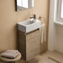 Ideal Standard Eurovit+ 350mm Oak Right-Hand Wall Hung Vanity Unit with Basin