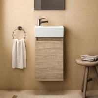 Ideal Standard Eurovit+ 350mm Oak Left-Hand Wall Hung Vanity Unit with Basin