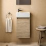 Ideal Standard Eurovit+ 350mm Oak Left-Hand Wall Hung Vanity Unit with Basin