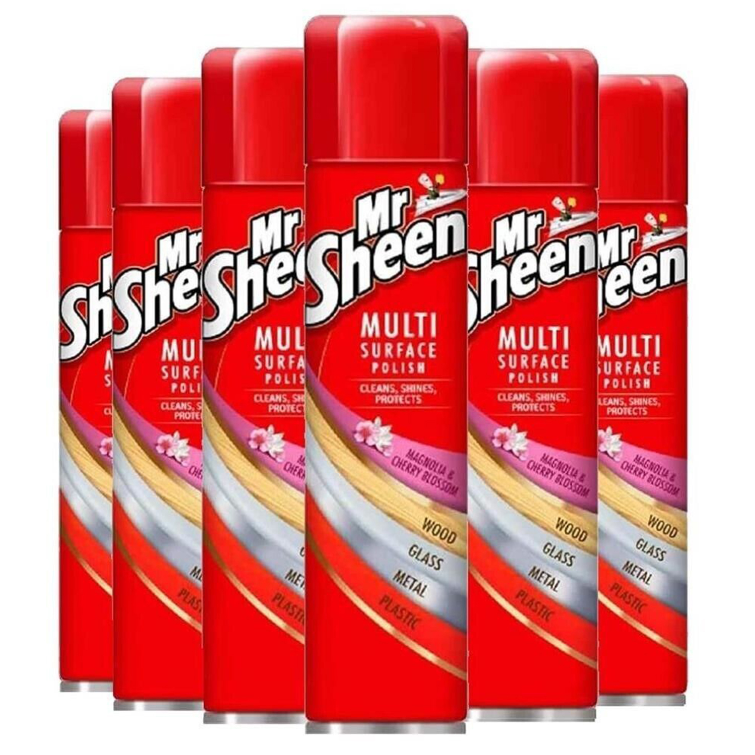Mr Sheen Aerosol Free Spray - 237ml - Cherry Blossom Mist - Pack Of 4 - Groceries