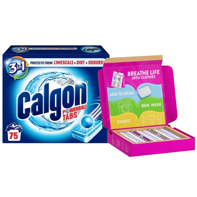 Calgon Washing Machine Tablets x75 & Vanish Tablets x30 Bundle