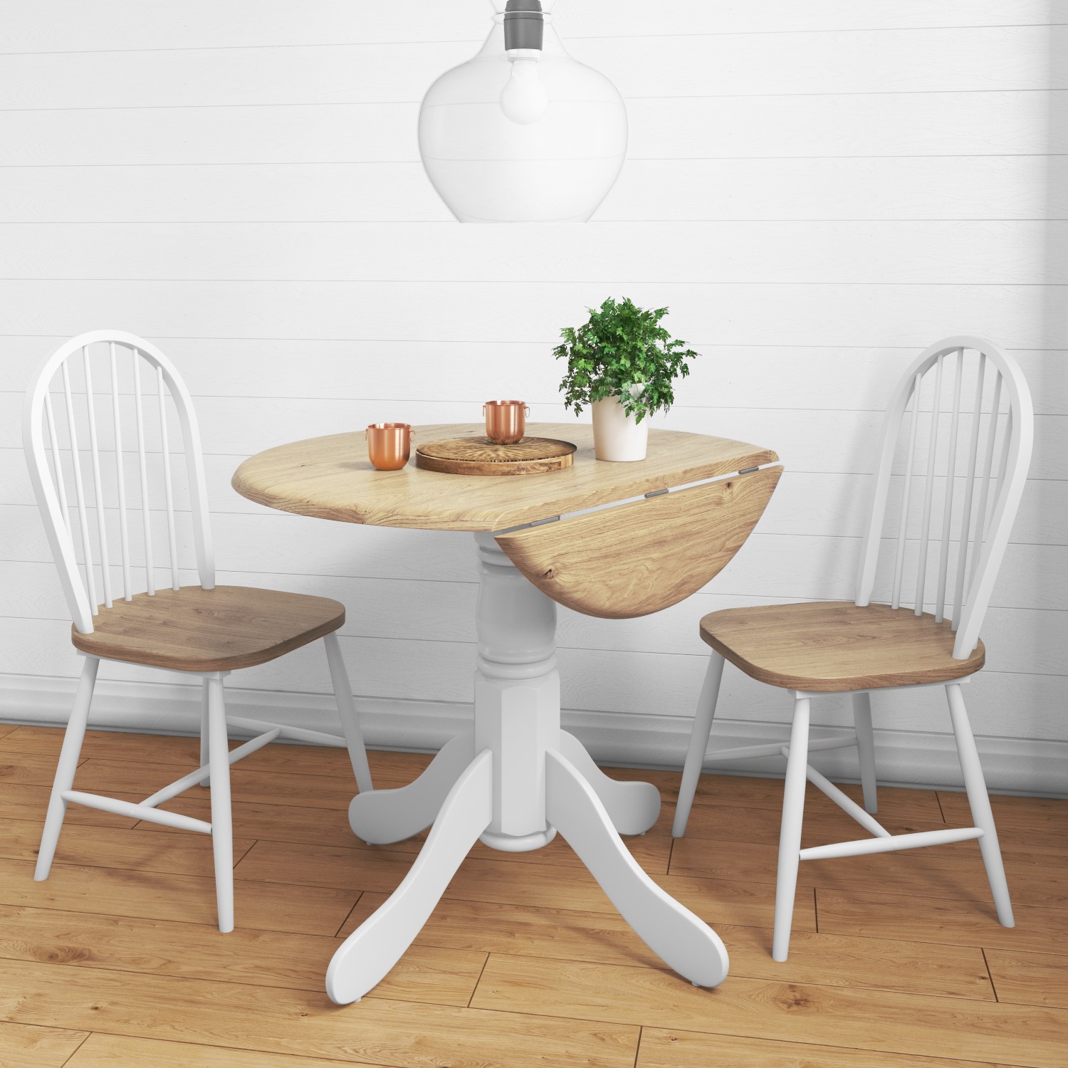 Rhode Island Round Drop Leaf Kitchen Dining Table 2 Windsor Chairs 5060388567750 Ebay