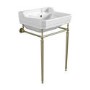 Traditional 1 Tap Hole Basin with Brass Wash Stand 570mm - Ripley