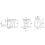 Back to Wall Rimless Toilet and Soft Close Seat with Matt Black Hinges - Ripley