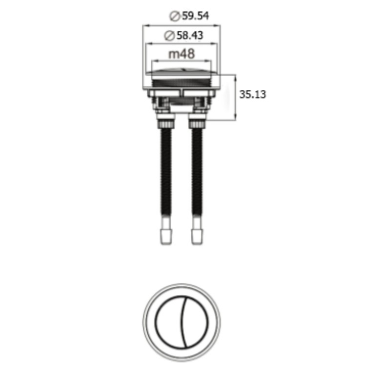 Close Coupled Rimless Toilet with Soft Close Seat and Brushed Brass Fittings - Ripley