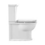 Close Coupled Rimless Toilet with Wooden Soft Close Seat and Chrome Fittings - Ripley
