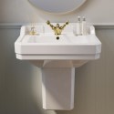 BUN/RIPPRSSPED/93570 570mm Traditional Semi Pedestal Basin with 1 Tap Hole - Ripley