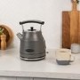 Rangemaster Classic 4 Slice Toaster & Cordless Dome 1.7L Kettle - Grey