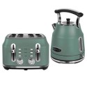 BUN/RMCL4S201MG/93296 Rangemaster Classic 4 Slice Toaster & Cordless Dome 1.7L Kettle - Mineral Green