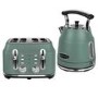 Rangemaster Classic 4 Slice Toaster & Cordless Dome 1.7L Kettle - Mineral Green