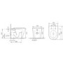 Back to Wall Rimless Toilet and Soft Close Seat - Roma