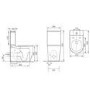 White Comfort Height Close Coupled Toilet - Roma