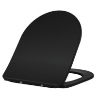 ONLY OPENED - Matt Black Comfort Height Close Coupled SEAT - Roma