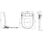 Tanya Back to Wall Smart Bidet Japanese Toilet with Heated Seat - Purificare
