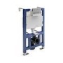 Wall Hung Rimless Toilet with Soft Close Seat, Chrome Pneumatic Flush Plate, 820mm Frame & Cistern – Roma