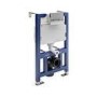 Wall Hung Rimless Toilet with Soft Close Seat, Chrome Pneumatic Flush Plate, 820mm Frame & Cistern – Roma