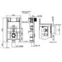 Wall Hung Rimless Toilet with Soft Close Seat, White Glass Sensor Flush Plate, 820mm Frame & Cistern – Roma