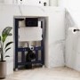 White Wall Hung Toilet with Soft Close Seat, Black Glass Sensor Pneumatic Flush Plate, 820mm Frame & Cistern - Roma