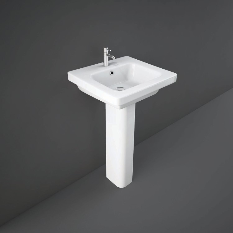 Rak Ceramics Rectangular Pedestal Basin 500mm